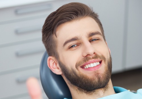 A man is seen after his dental cleaning. River City Family Dentistry offers Dental Services in East Peoria IL.