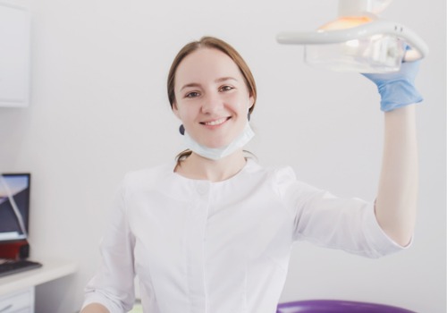 A dental technician is seen in an exam room. River City Family Dentistry is a Dentist in Dunlap IL.